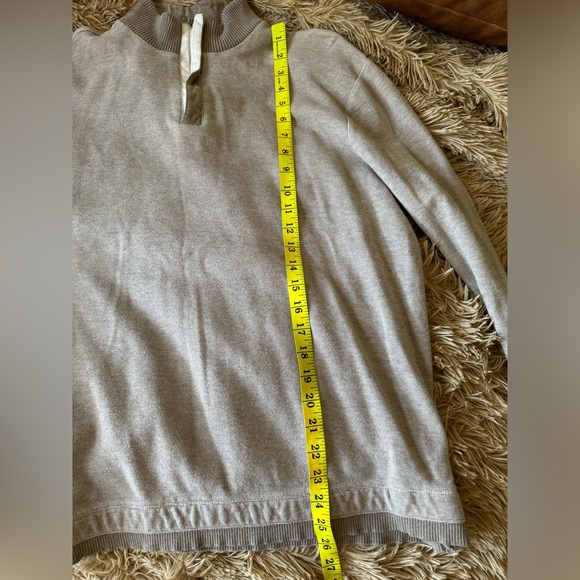 Banana Republic L Tan Half Zip Pullover Sweater - Picture 10 of 11